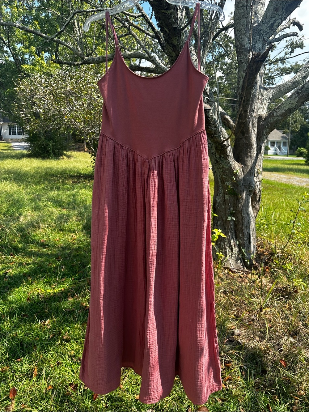 Aerie NWOT Women's Mauve Spaghetti-Strap Maxi Dress